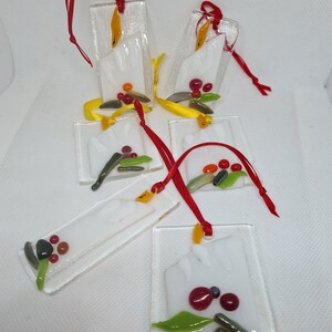 Fused Glass Christmas Ornament, Candle Christmas tree Decoration Home decor, Bespoke, Unique and Gorgeous