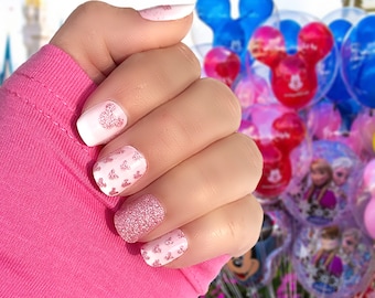 Light Pink Ever After Nail Wraps / Disney Nails