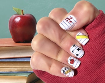 School Dayz Nail Wraps /  Teacher Nails