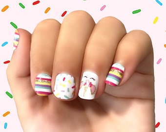 Carmela's Eenhoorn nagelwraps voor kinderen (5-10 jaar)