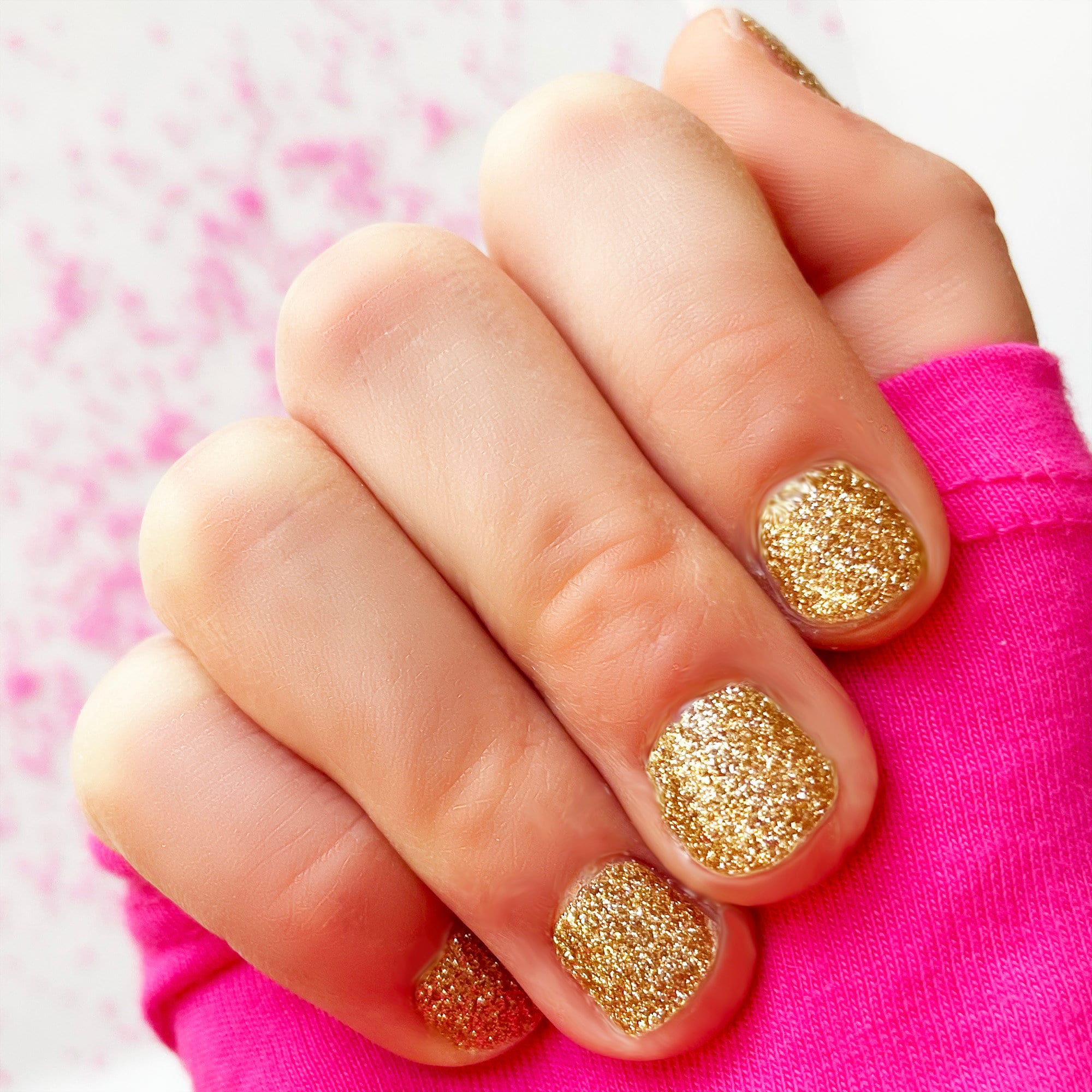 Kids Gold Glitter Nail Wraps Ages 5 10 Etsy
