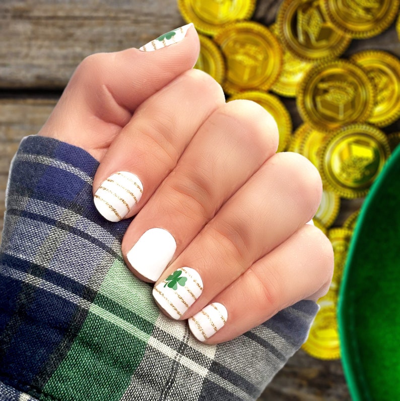 You're in Luck Nail Wraps / 4 leaf clover Nail Wraps image 1
