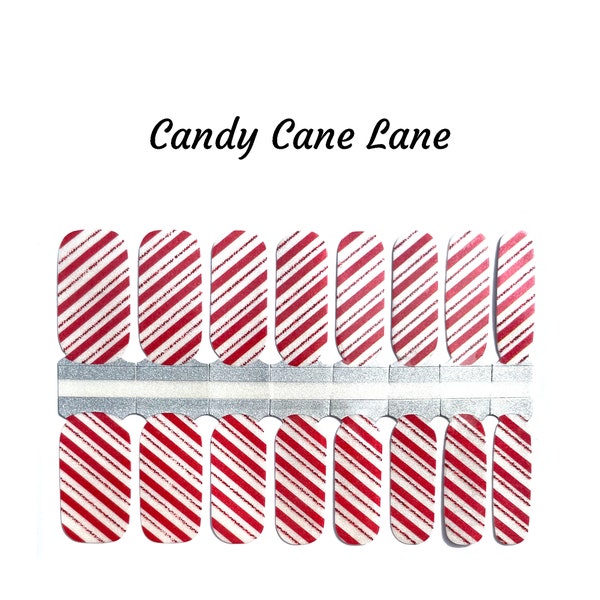 Candy Cane Lane Nail Wraps
