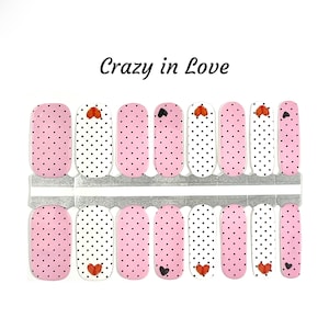 Crazy in Love Nail Wraps / Valentine Nails