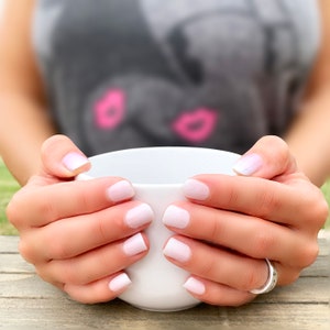 Roze en witte Ombre nagelwraps