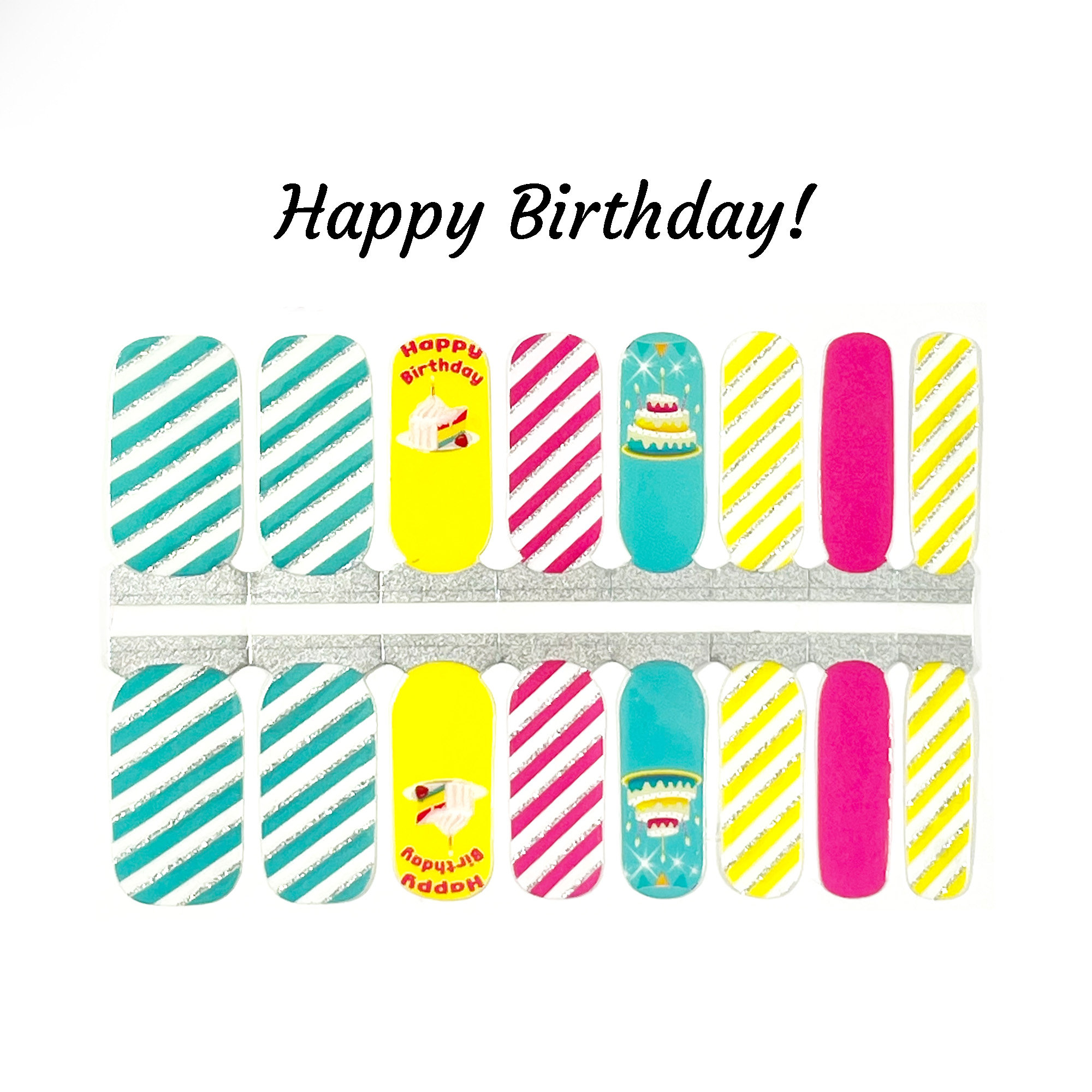 Happy Birthday Nail Wraps Etsy