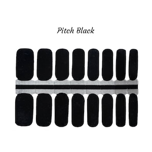Pitch Black Nail Wraps / Solid Black Nail Wraps