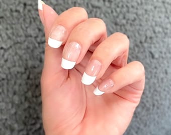 French Tips 3 (Para uñas largas) Envolturas para uñas Tiras de esmalte de uñas 100% Pegatinas para uñas