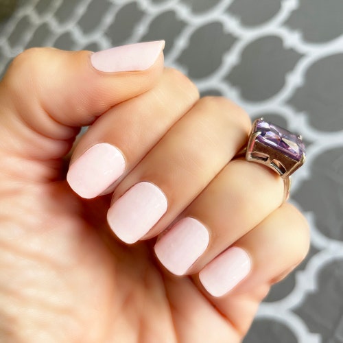 Pale Pink Nail Wraps Pink Nails Light Pink Nail Wraps Etsy