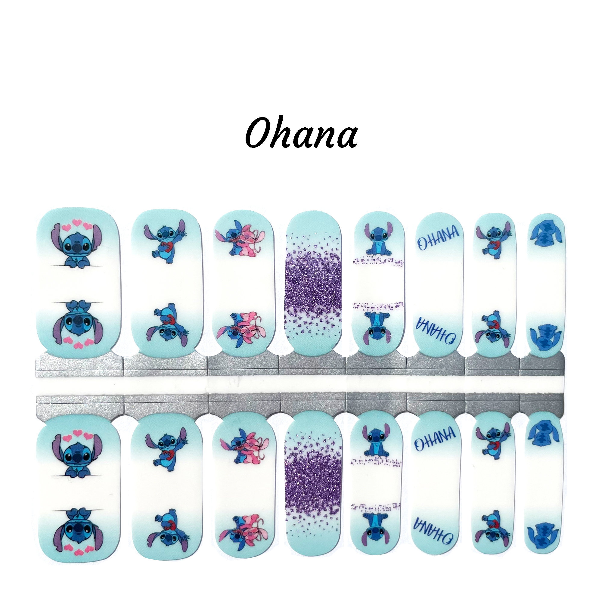 Ohana Nail Wraps 100% Nail Polish Strips Nail Stickers Stitch Nails - Etsy Ohana Nail Wraps 100% Nail Polish Strips Nail Stickers Stitch Nails - Etsy