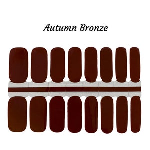 Autumn Bronze Nail Wraps / Fall nail wraps