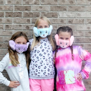 Kids 2-in-1 Face Masks / Kids facemask with ear covering