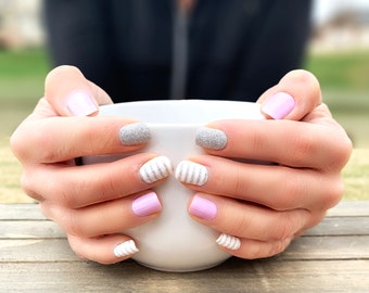 Shimmering Lilac Nail Wraps Nail Wraps 100% Nail Polish Strips Nail Stickers
