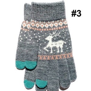 Touch Screen Gloves #3 Gray Deer