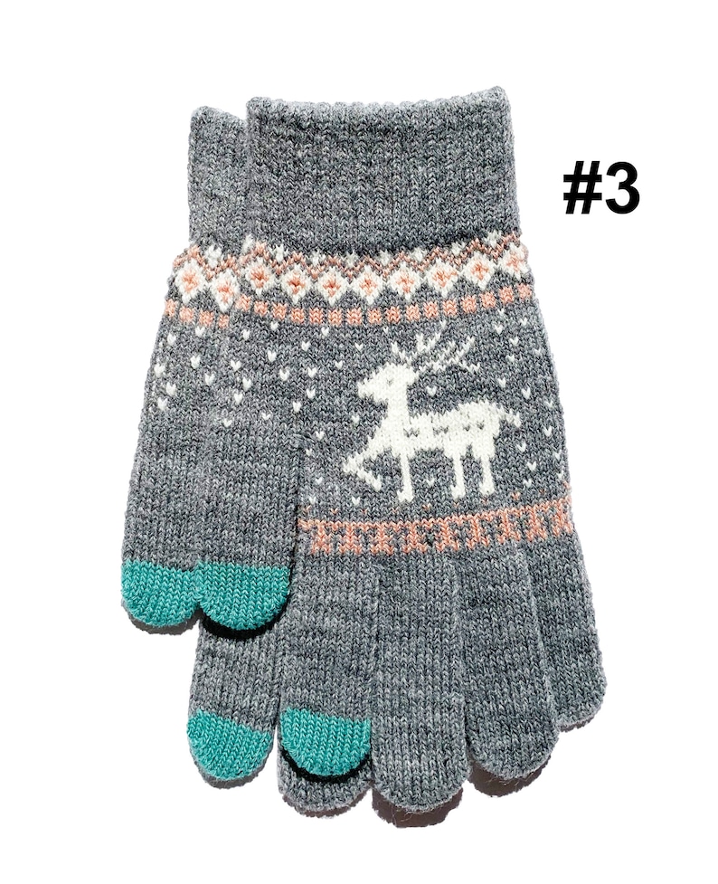 Touch Screen Gloves #3 Gray Deer