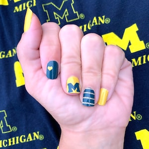 Let's Go Blue Nail Wraps / Michigan University Nail Wraps