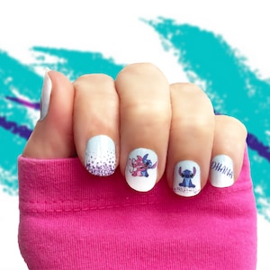 Ohana Nail Wraps 100% Nail Polish Strips Nail Stickers Stitch Nails