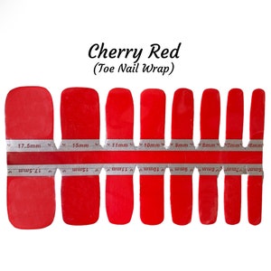 Cherry Red Toe Nail Wraps
