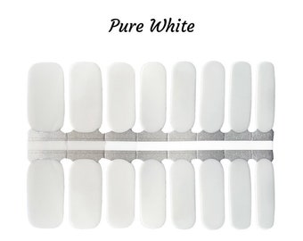 Pure White Nail wraps/ plain nail wraps