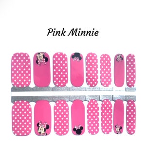 Pink Minnie Nail Wraps / Disney Nails