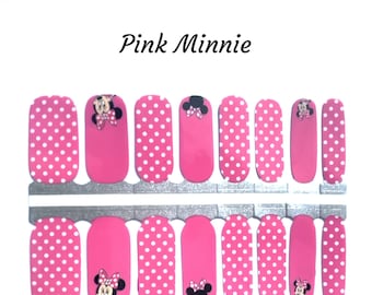 Pink Minnie Nail Wraps / Disney Nails