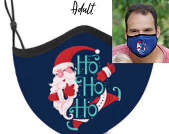 Adult & Youth Blue Christmas Face Masks / Ultra Breathable / Face mask