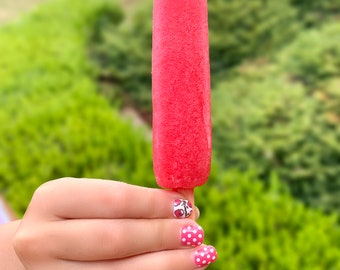 キッズミニーインピンクネイルラップ（2～7歳）/ミニーネイルラップ/ママと娘のネイルラップ