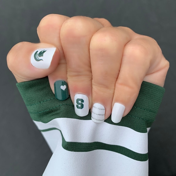 Sparty On Nail Wraps / Michigan State Nail Wraps