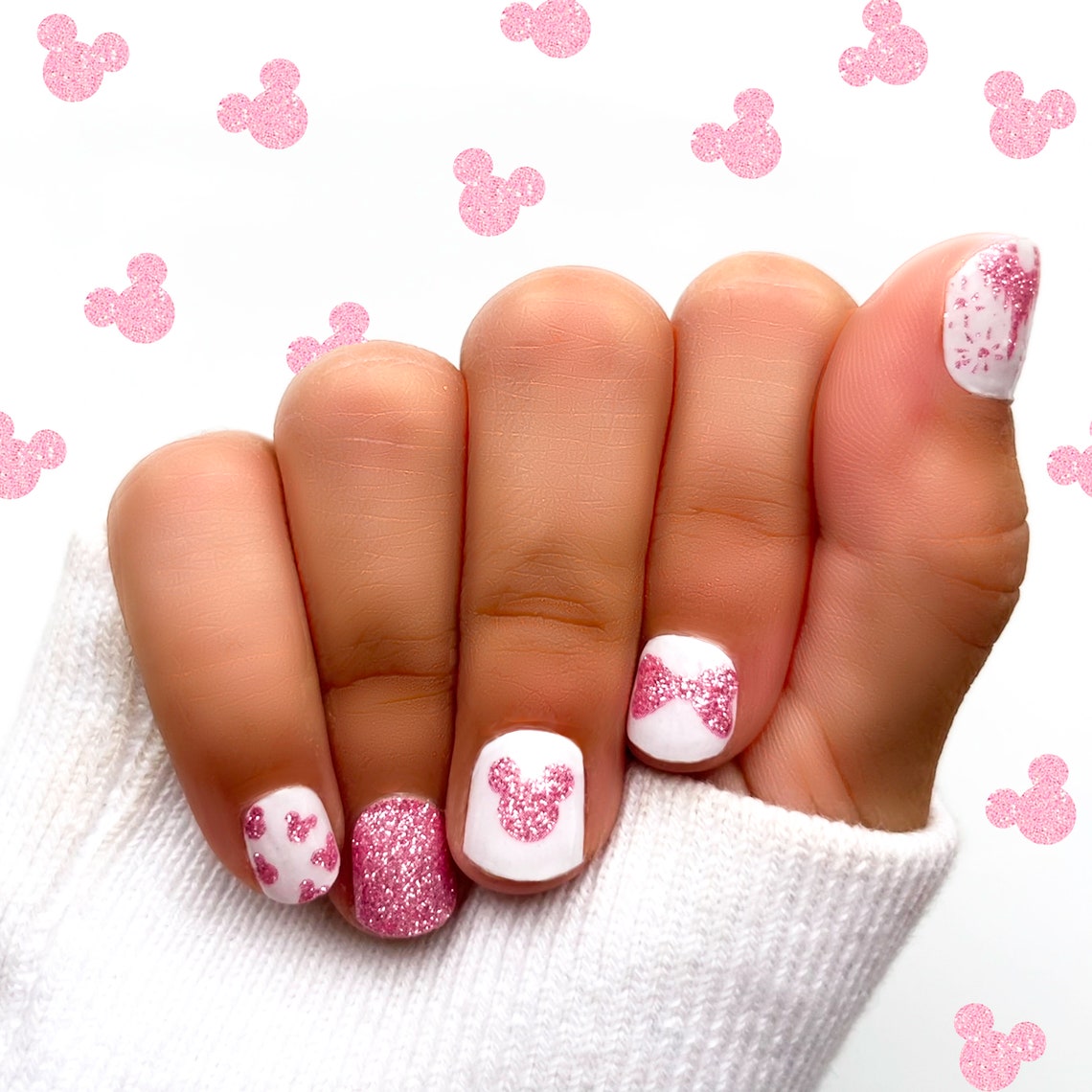 Kids Pink Ever After Nail Wraps age 510 / Disney Nail Wraps Etsy