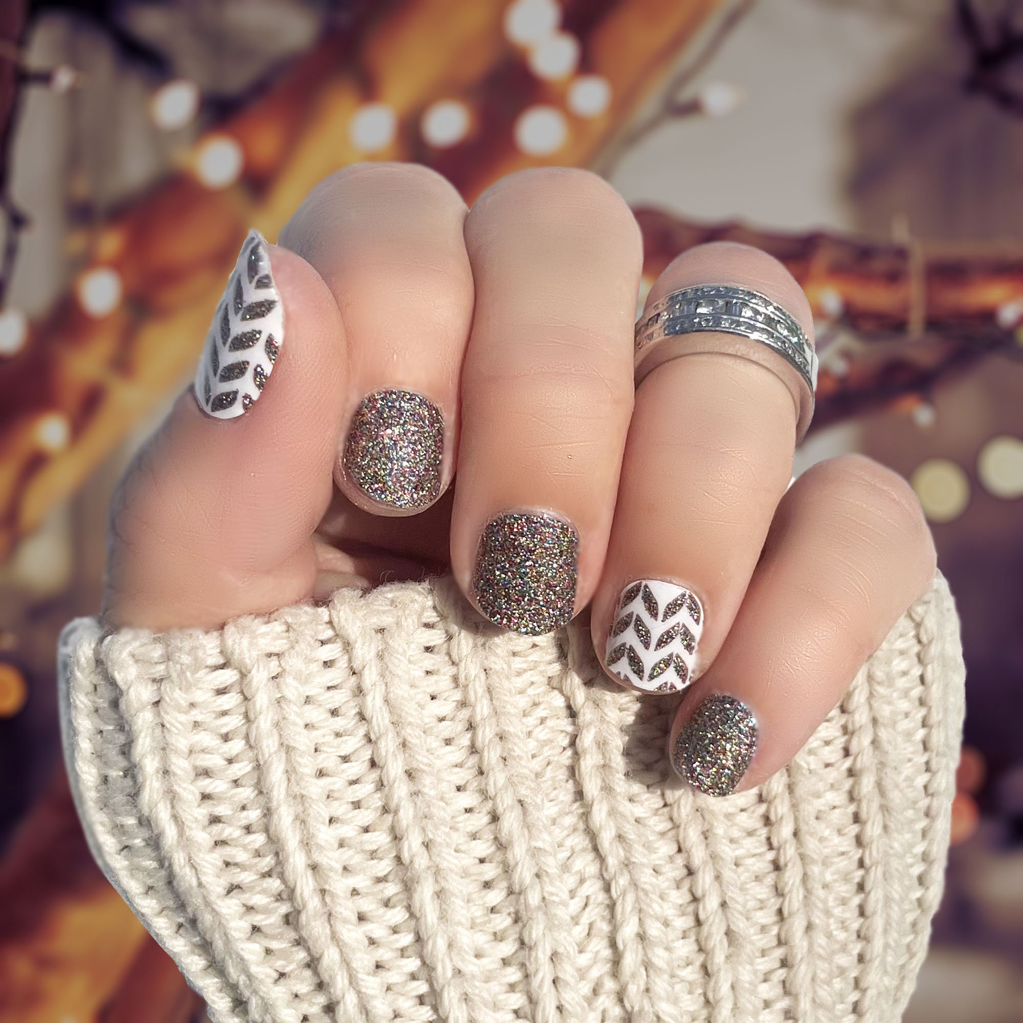 Woodward glitzernde Nagelfolien
