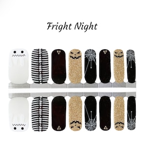 Fright Night Nail wraps/ Halloween nail wraps / Spooky Nail wraps
