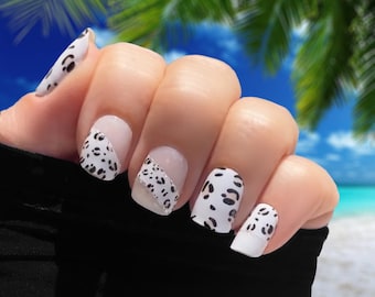 Wild Nail Wraps / Leopard Nail wraps / Glitter Leopard Nail Wraps