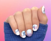 ÖHana nail Kids Ohana Nail Wraps (age 5-10) /stitch Nail Wraps / Mommy