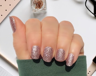 Rose Gold Glitter Nail Wraps