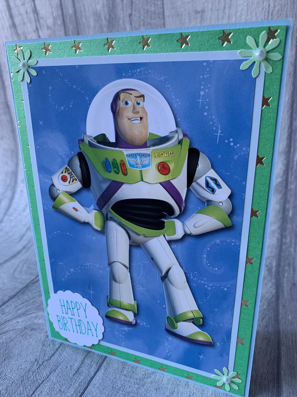 Disney Pixar Toy story Buzz Lightyear handmade Birthday card | Etsy