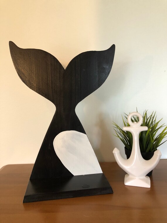 Orca Whale Tail Shelf Nautical Decor West Coast Decor Etsy
