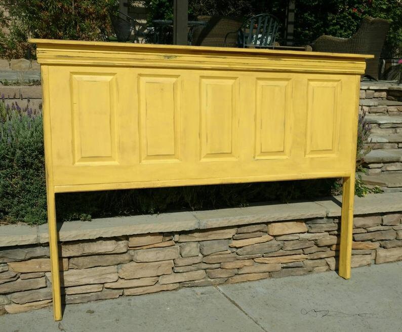 Vintage Door Headboard Queen, Double, Twin, King Repurposed Wood Door