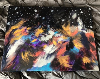Pintura da bagunça da lua cheia