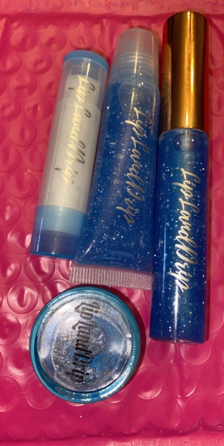 Blueberry lip gloss scrub and Mint chapstick set Etsy