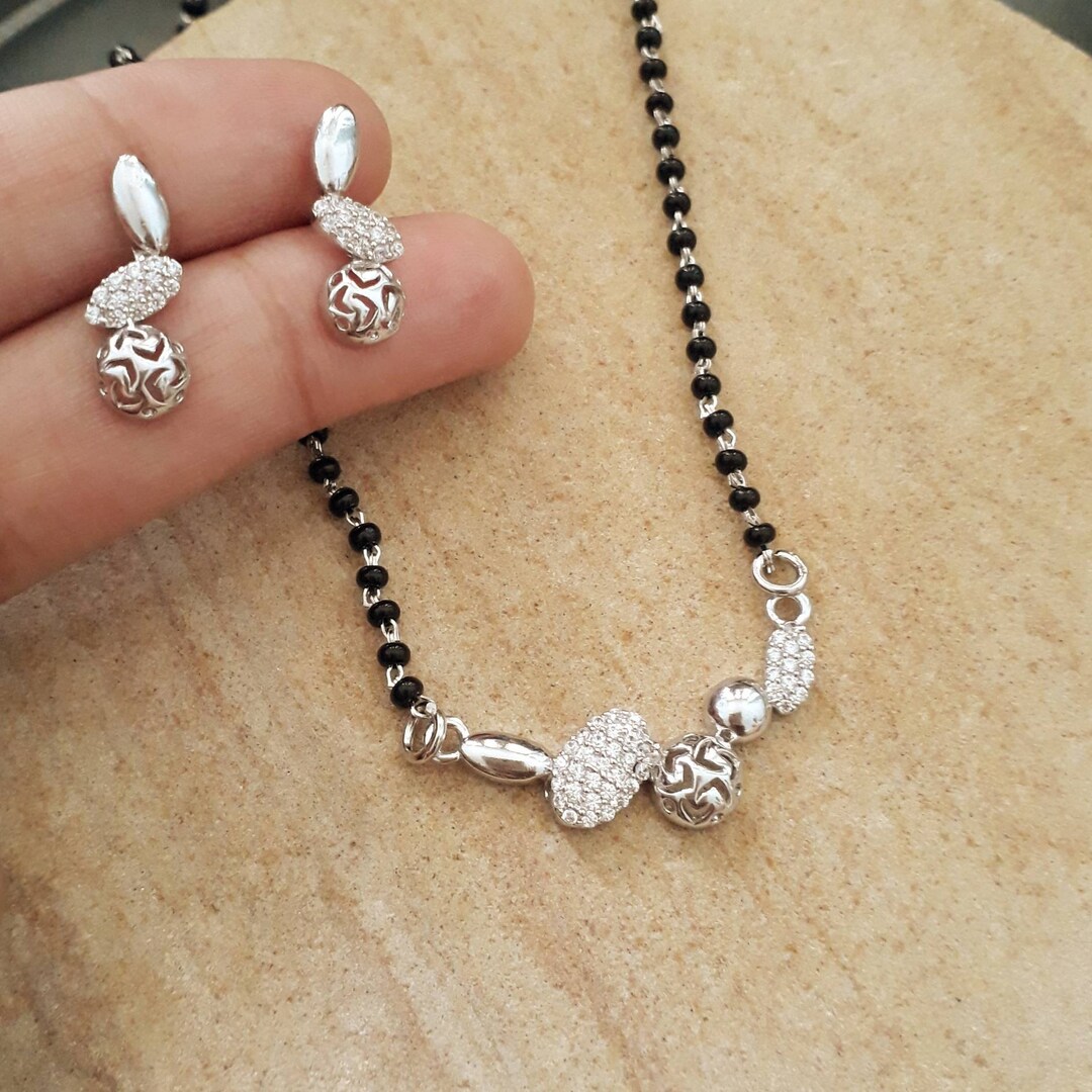 Modern Mangalsutra Ad Mangalsutra 925 Silver Mangalsutra Etsy