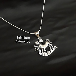 Saggitarius necklace, sterling silver necklace, gift for her, gift for saggitarians, zodiac necklace, silver necklace for men women