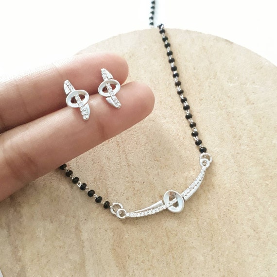 Designer Mangalsutra Necklace Set Cz 