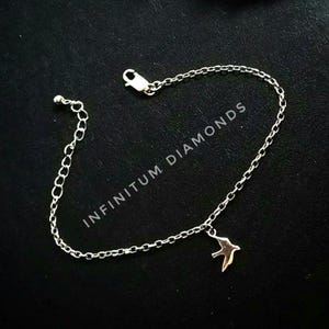 Sterling silver  swallow bracelet,Dainty Bracelet,flying bird Charms Silver Bracelet,silver bracelet for girls,silver bracelet for women
