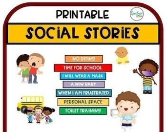 Autism Social Stories Growing Bundle, Behavior Management (PDF Printable)