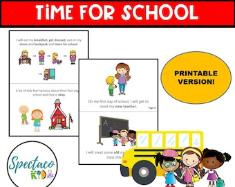 Autism Back to School Social Story, Behavior Management (Digital Download)