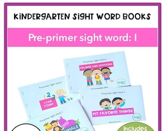 Kindergarten Sight Word Books, Homeschool Printable (PDF)