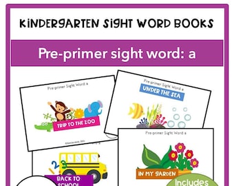 Kindergarten Sight Word Books, Homeschool Printable (PDF)