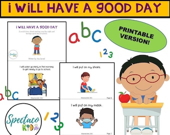 Autism Social Story, Behavior Management, School Day Routine (Digital Download)