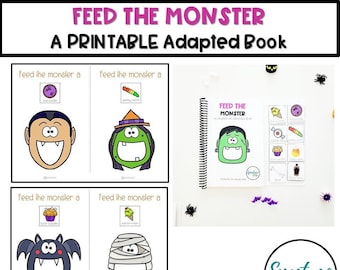 Halloween Adapted Book, Printable Speech Therapy Activity (Digital Download)