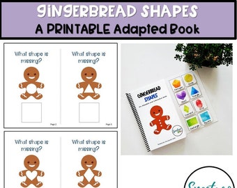 Winter Shapes Adapted Book, Speech Therapy, Autism (Printable PDF)